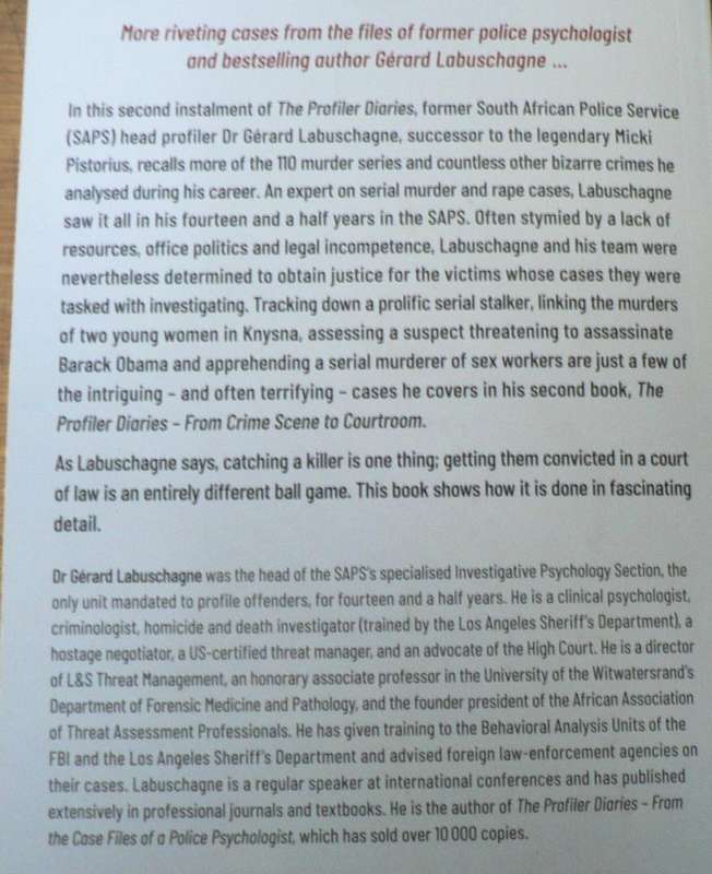 The profiler diaries 2 by Gerard Labuschagne (SA true crime)