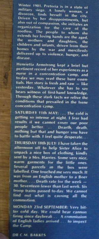 Camp Diary of Henrietta E.C. Armstrong (Anglo Boer War/scarce)
