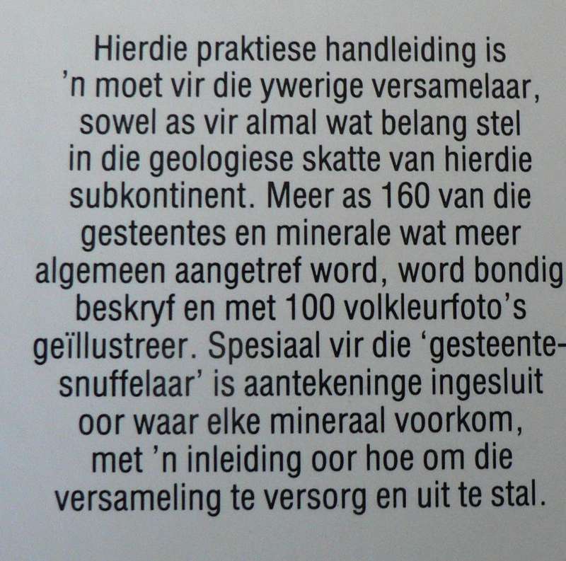 Gesteentes, minerale en Edelstene van Suider-Afrika deur E.K. Macintosh