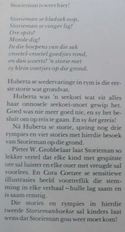 Huberta gaan op reis deur Pieter W. Grobbelaar.(Afrikaanse verhaleskat)
