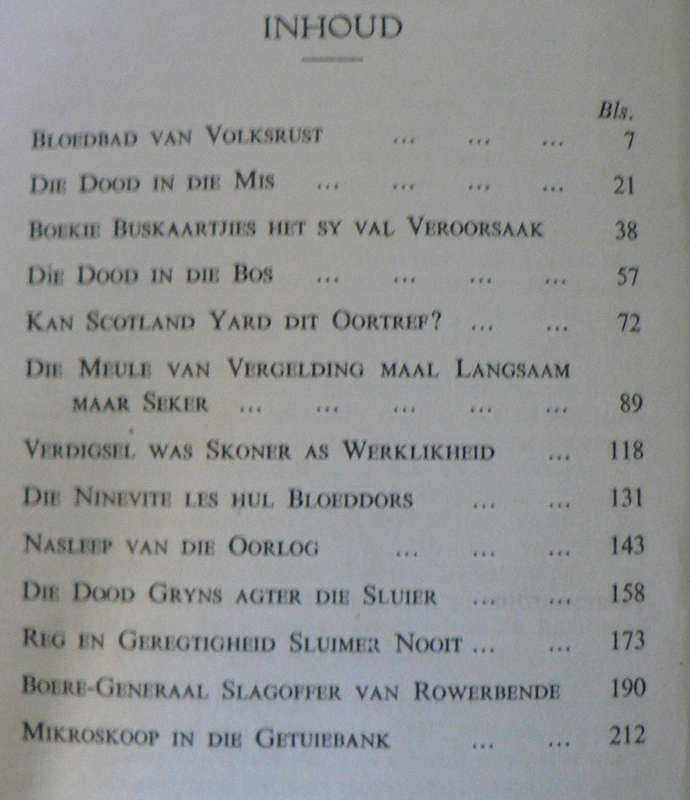 Ware Suid-Afrikaanse Moordverhale deur Johan vd Post (SA-ware misdaad, skaars boekie)