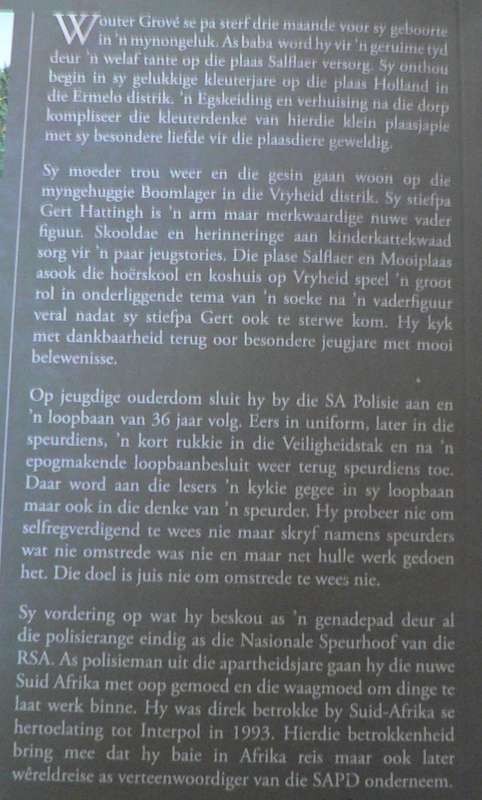 Die padkaart van 'n speurder, my storie deur Wouter Grove (skaars)
