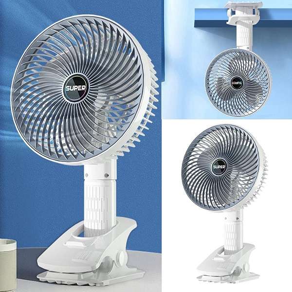 Rechargeable Clip-On Portable Desk Fan Good For Office Use