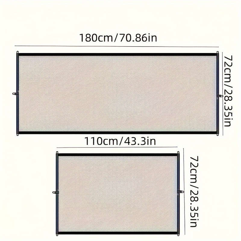 Versatile, Easy To Install Pet Safety Gate For Dogs And Cats - Nylon Mesh Barrier For Rooms And Stai