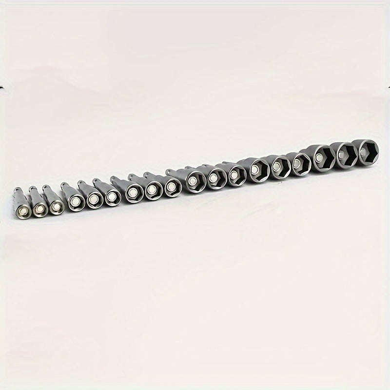 9 Piece Set 5Mm To 13Mm Hex Socket Driver Bits For Drills - Carbon Steel Construction