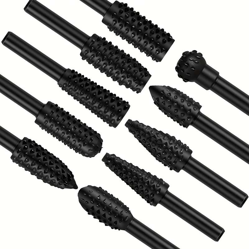 5-Piece Wood Carving Rasp Drill Bit Set