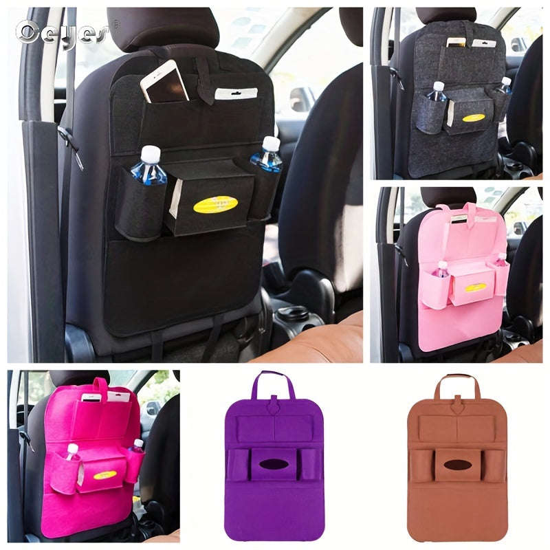 Felt Car Seat Back Multi-Pocket Organizer