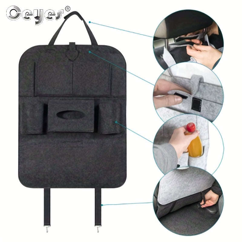 Felt Car Seat Back Multi-Pocket Organizer