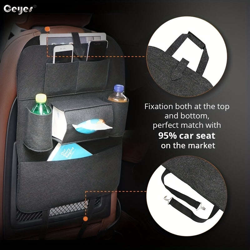 Felt Car Seat Back Multi-Pocket Organizer