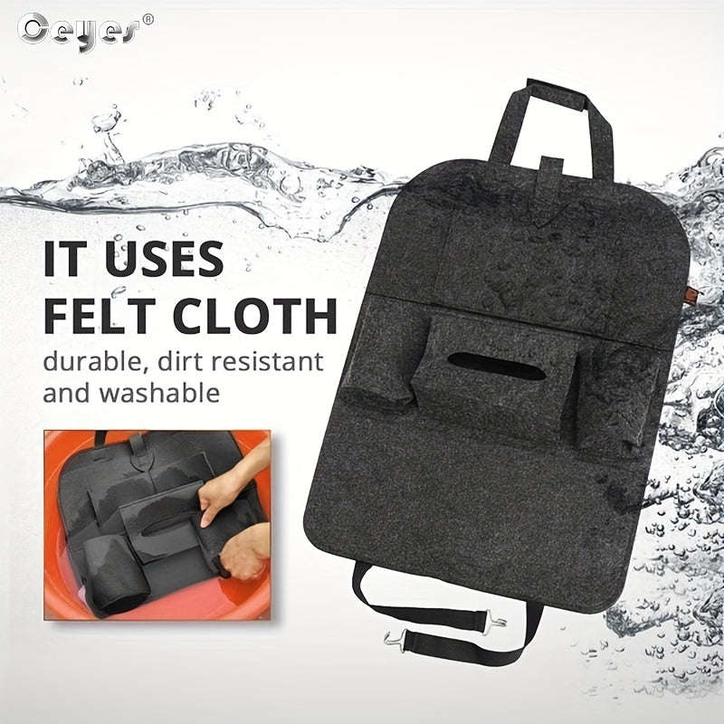 Felt Car Seat Back Multi-Pocket Organizer