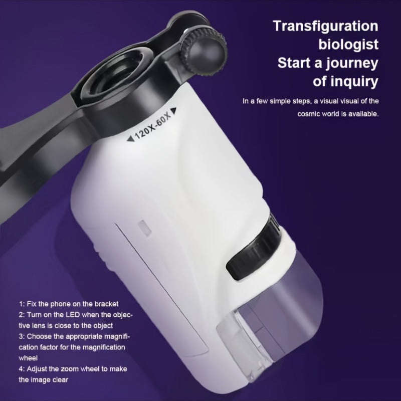 Youth Handheld Pocket Microscope With Led Light
