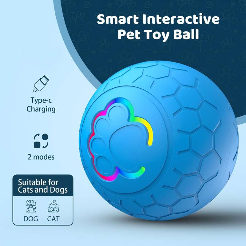 1Pc 2.5cm Durable Pet Toy Automatic Dog Toy Ball Electric Smart Remote Control Ball Gravity Jump Bal
