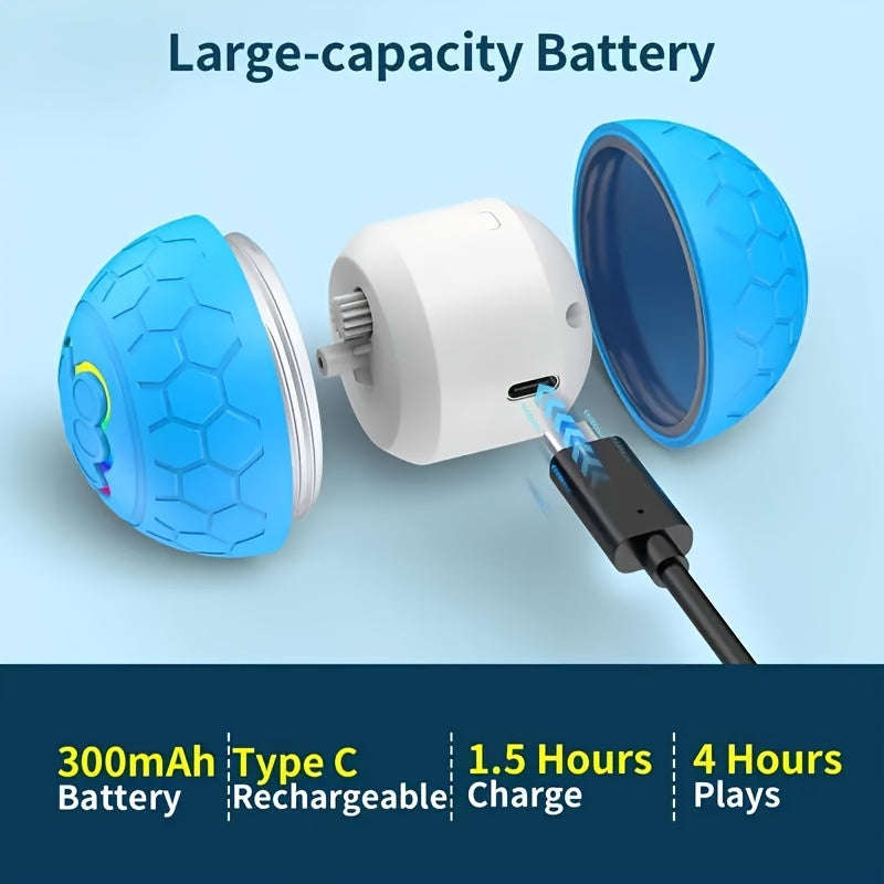 1Pc 2.5cm Durable Pet Toy Automatic Dog Toy Ball Electric Smart Remote Control Ball Gravity Jump Bal