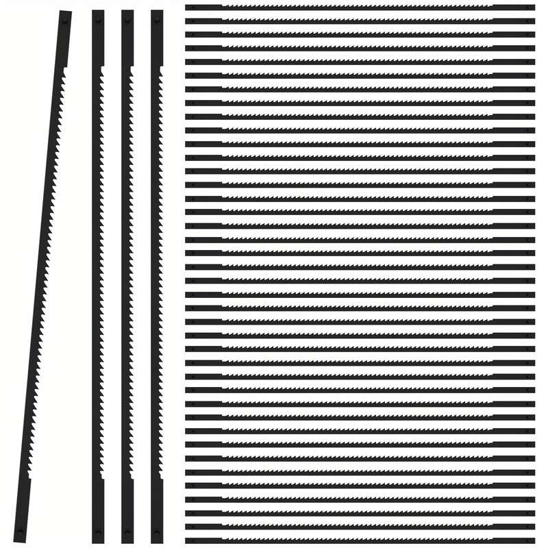 40 Piece Scroll Saw Blade Pin End Set Compatible With 3921 3922 Sk5 High Carbon Steel 5 15Tpi Woodw