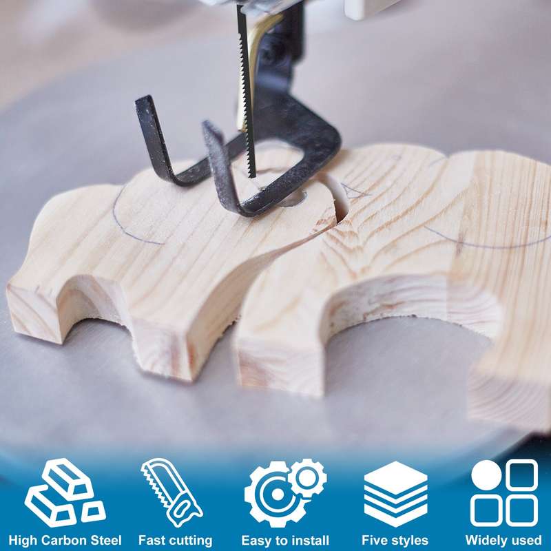40 Piece Scroll Saw Blade Pin End Set Compatible With 3921 3922 Sk5 High Carbon Steel 5 15Tpi Woodw
