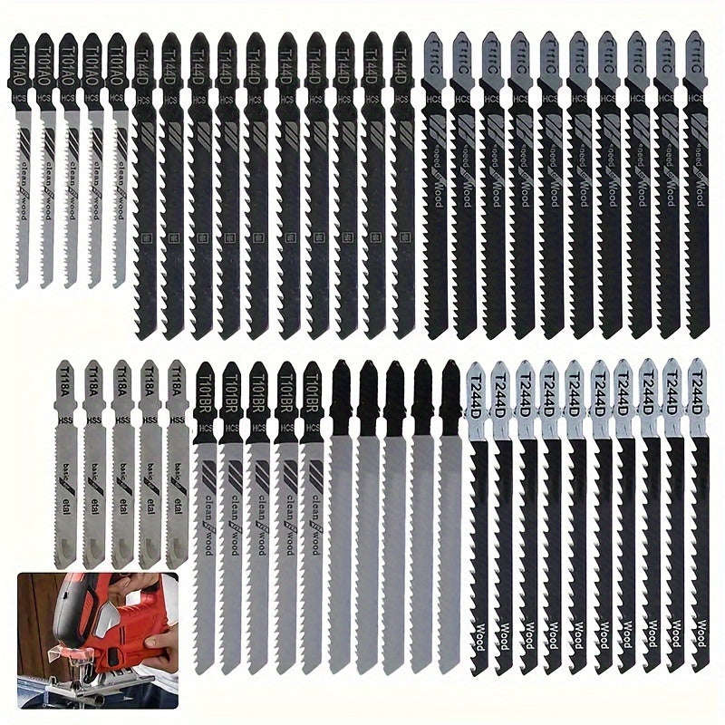 50 Piece Jigsaw Blade Set For Wood