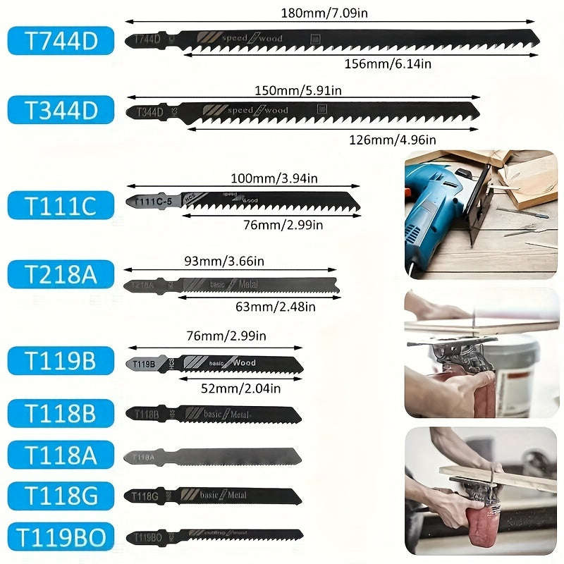 50 Piece Jigsaw Blade Set For Wood