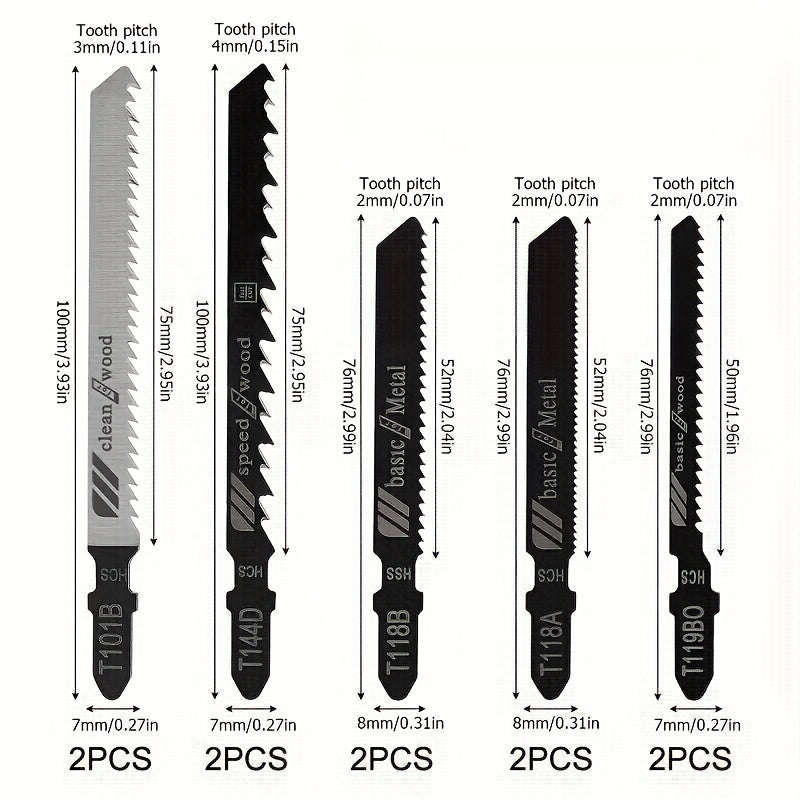 50 Piece Jigsaw Blade Set For Wood