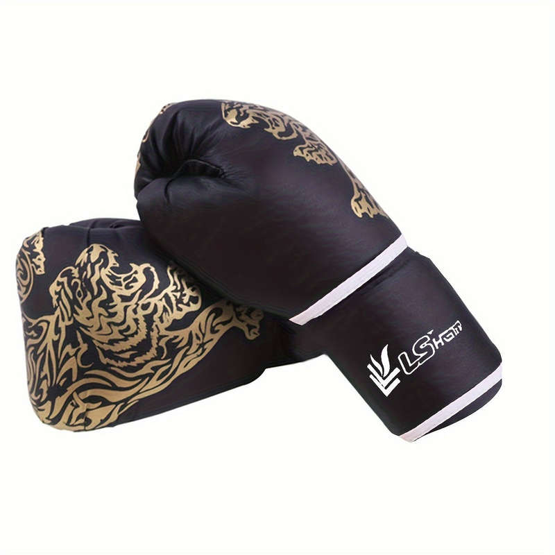 1 Pair Of Premium Adult Boxing Gloves - Professional Sanda Muay Thai Training Protective Gear To Ens