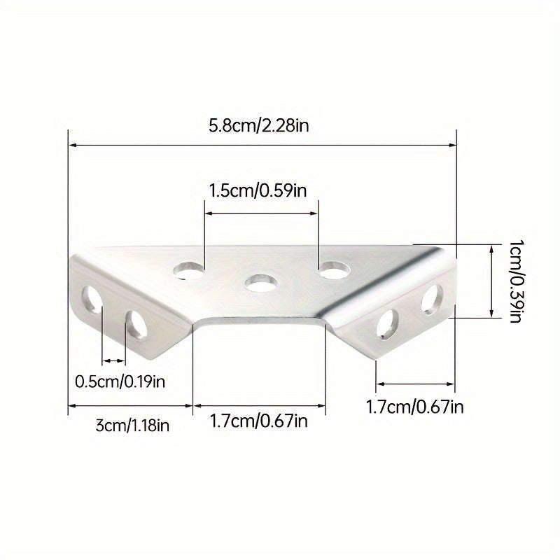 Stainless Steel Corner Bracket Set - Durable
