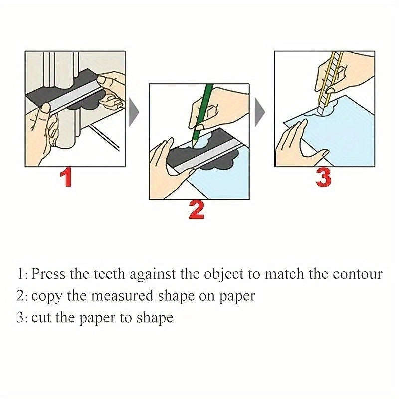 12.7cm Adjustable Contour Gauge - Precision Contour Duplicator for DIY Woodworking