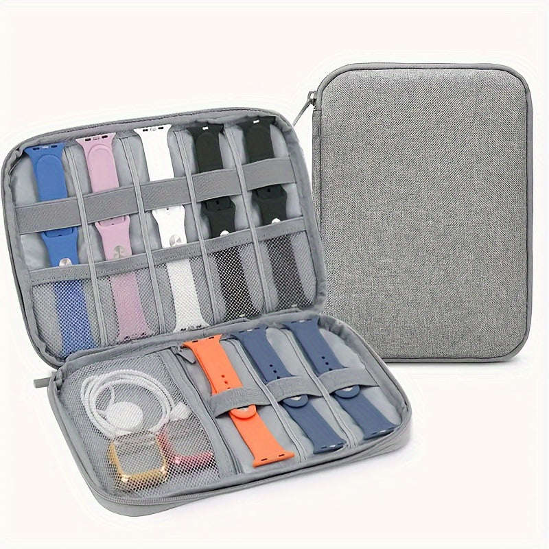 Black - Great For Cable Management On The Go, Compact Travel Cable Organizer - Multi-Pocket Electron