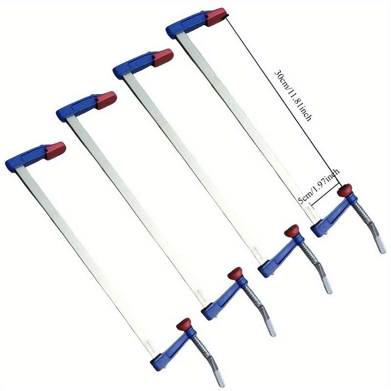 Set Of 4 Heavy Duty Cast Iron F-Clamps
