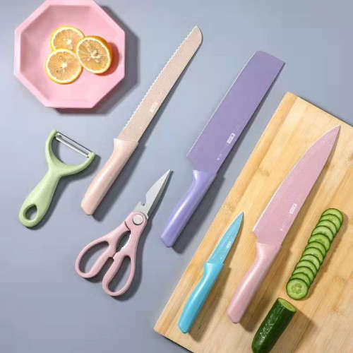6Pcs Corrugated Kitchen Knife Set