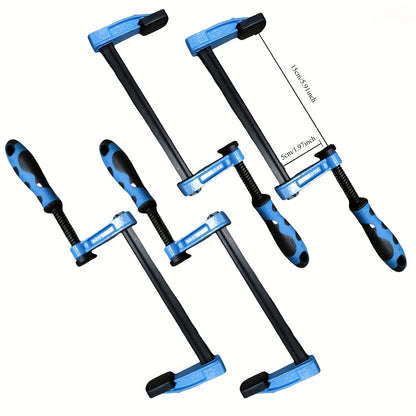 4-Pack Quick Adjust F-Type Pole Clamp Set For Woodworking - Durable Metal Pole Clamps