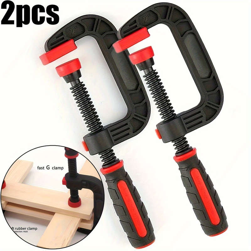 2-Pack 7-Inch Heavy Duty Plastic Quick Clamp Horizontal Fixing Clips