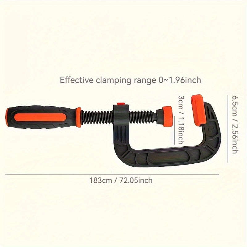 2-Pack 7-Inch Heavy Duty Plastic Quick Clamp Horizontal Fixing Clips