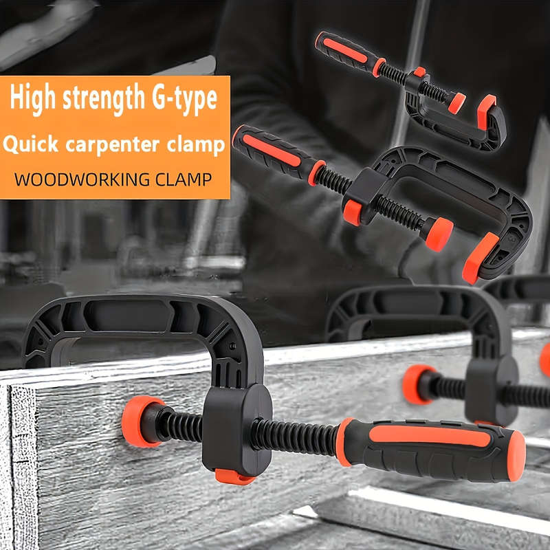 2-Pack 7-Inch Heavy Duty Plastic Quick Clamp Horizontal Fixing Clips