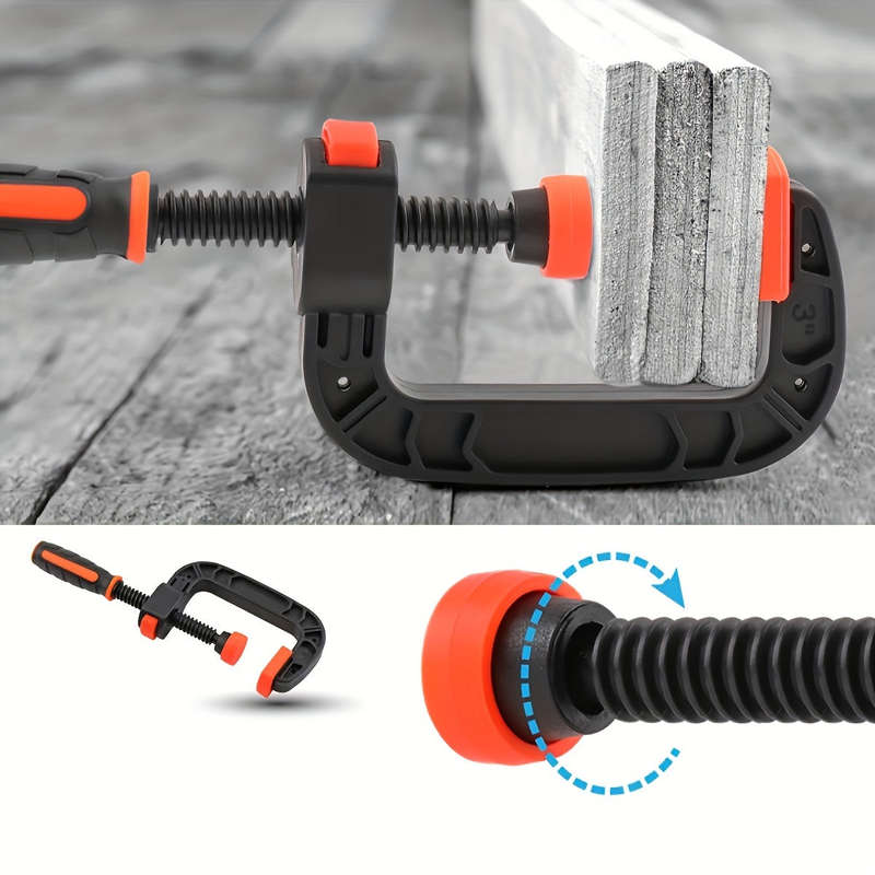 2-Pack 7-Inch Heavy Duty Plastic Quick Clamp Horizontal Fixing Clips