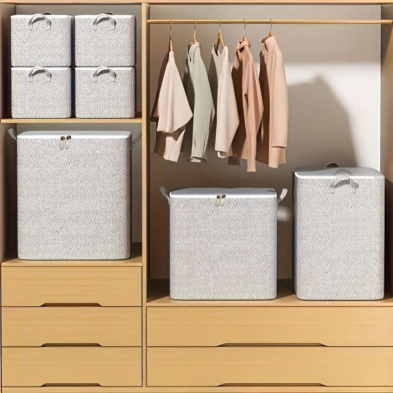 Foldable Clothes and Blanket Storage Bag with Handles