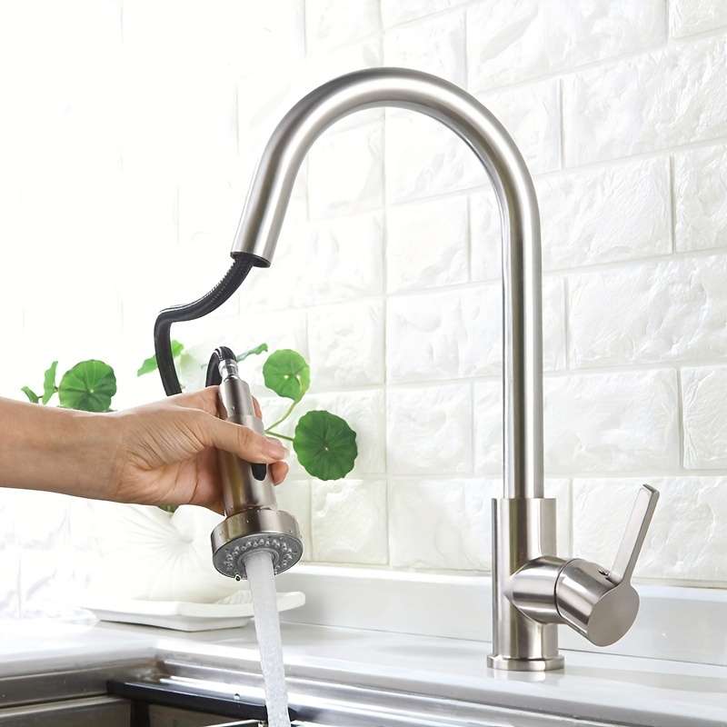 bronzer pull-out nozzle faucet