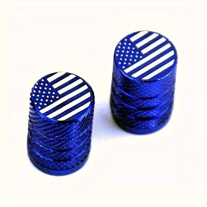 2-Pack American Flag Tire Valve Caps