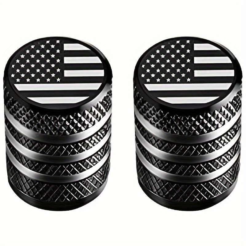 2-Pack American Flag Tire Valve Caps