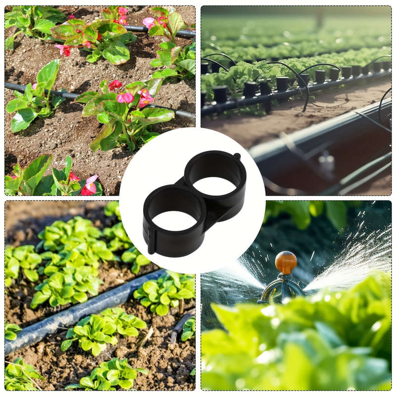 2-Pack Universal 16mm Adjustable Plastic Drip Irrigation Ring Plugs