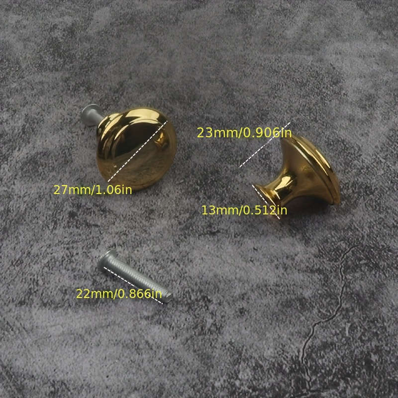 Elegant Golden-Tone Zinc Alloy Cabinet Pulls