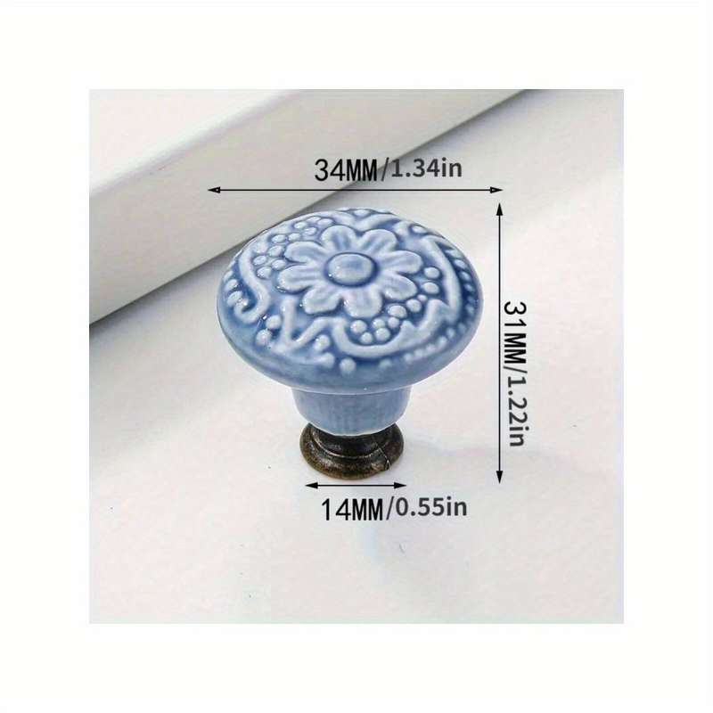 Artistic Flower Ceramic Knob