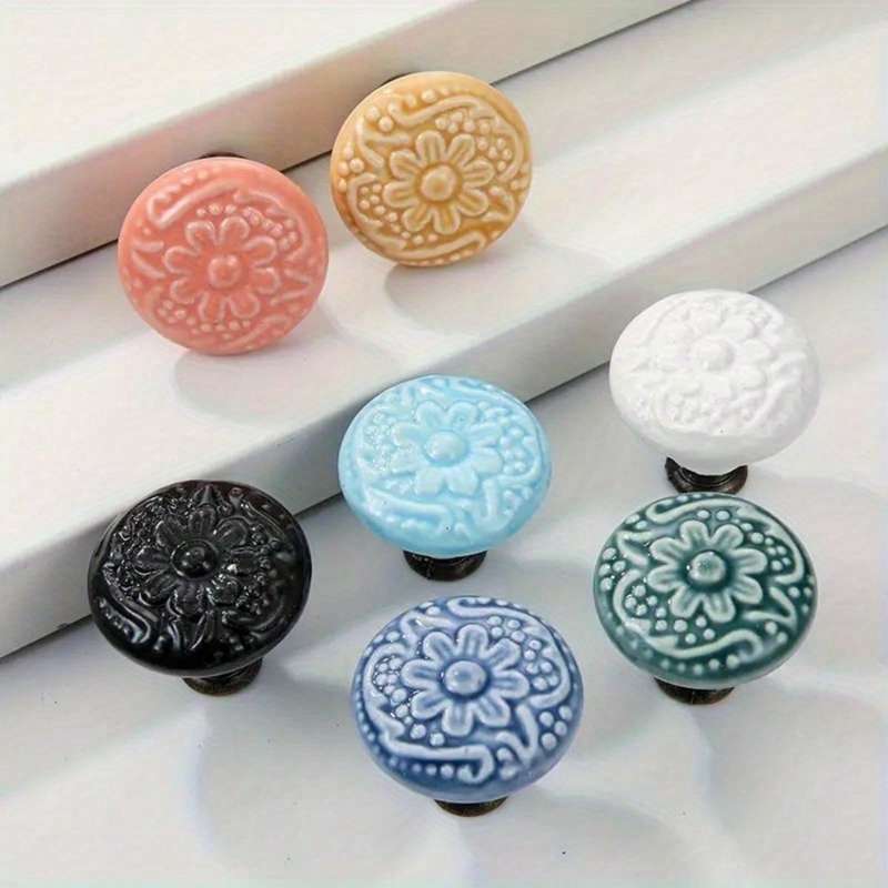 Artistic Flower Ceramic Knob