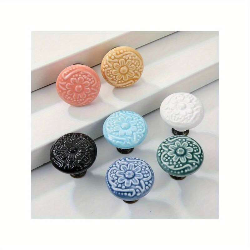 Artistic Flower Ceramic Knob