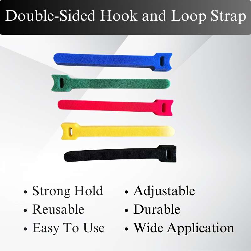 5pcs Reusable Hook and Loop Straps