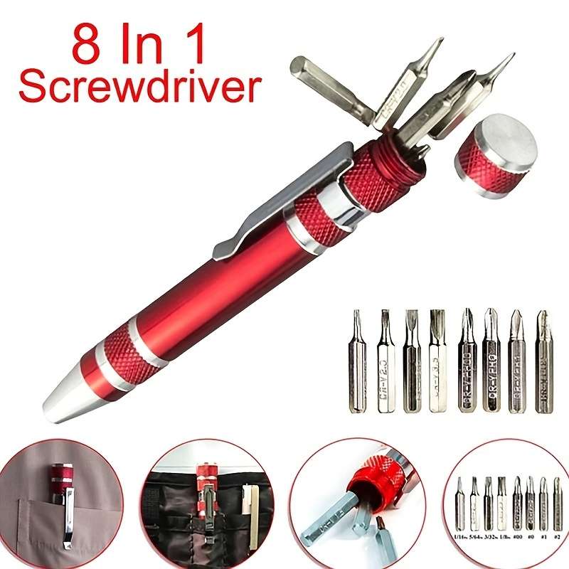 Aluminum Alloy 8-in-1 Screwdriver Pen Set