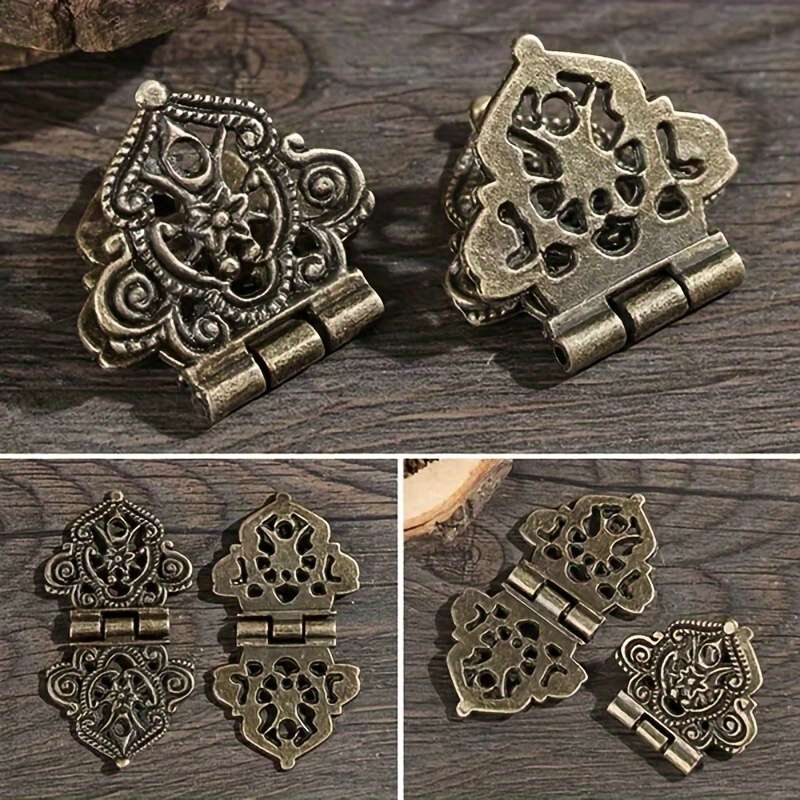 1pc Vintage Pattern Lace Butterfly Hinge Zinc Alloy Hollow Hinge