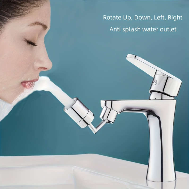 1pc 201 Stainless Steel 720 Rotatable Kitchen Bathroom Faucet