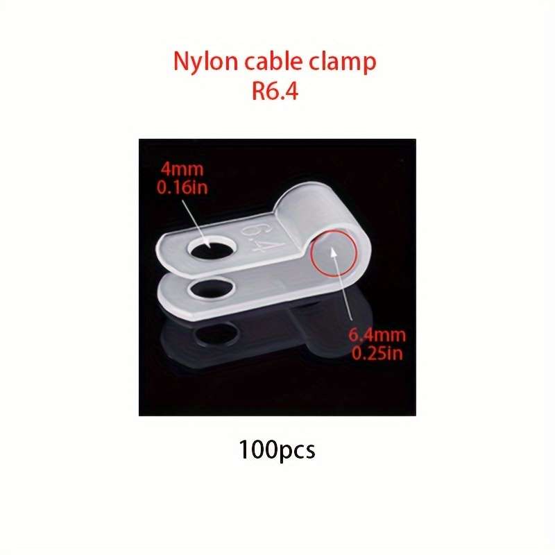 Nylon White Cable Clip Wire Clamp
