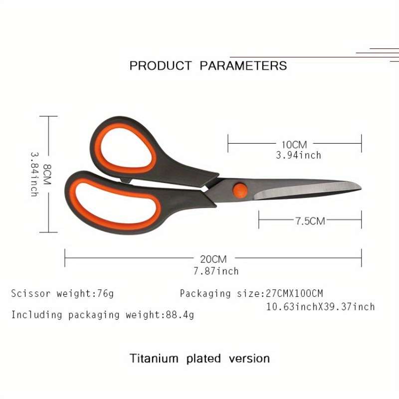 Stainless Steel Office Scissors - Teflon Non-Stick