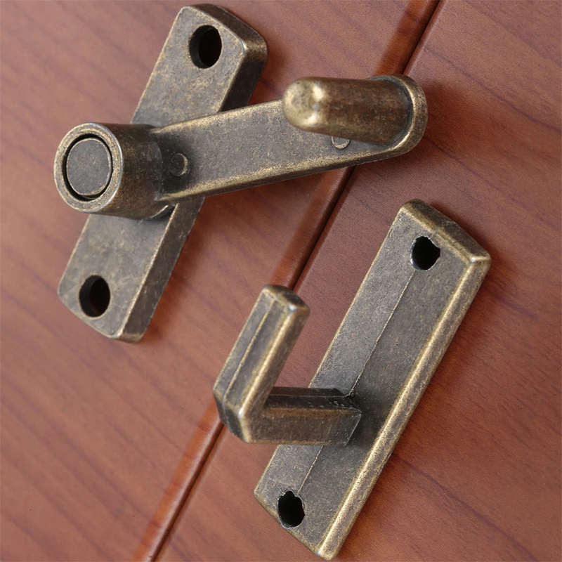 Vintage Antique Brass Sliding Window Door Lock Handle