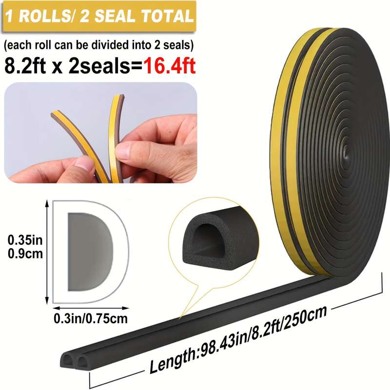 1pc 5m Door Weather Stripping